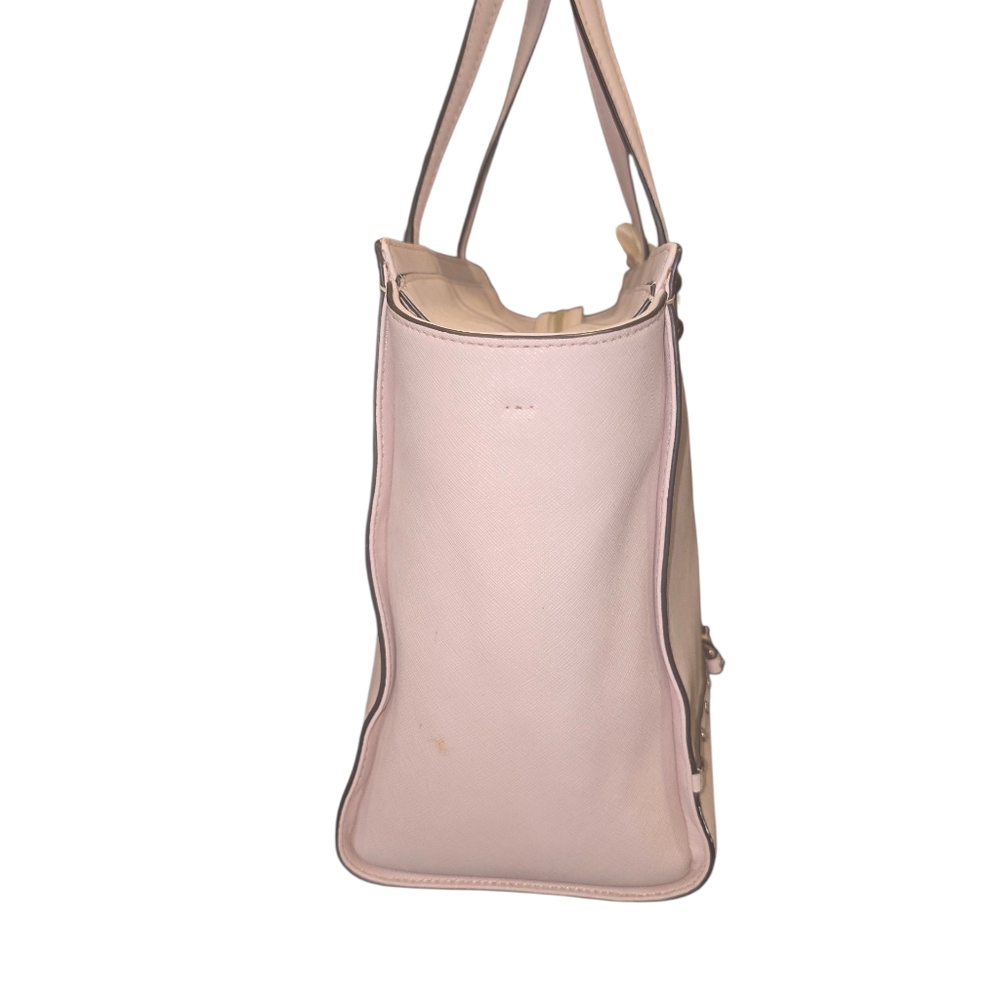Kate Spade Light Pink Tote with Floral Bow EUC UNBRANDED DUSTY - Picture 2 of 16